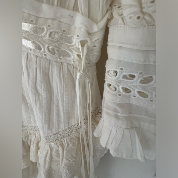 LoveshackFancy Lorelei Dress, Ivory, XS, NEW WITH TAGS, button back, side zip - Picture 15 of 16